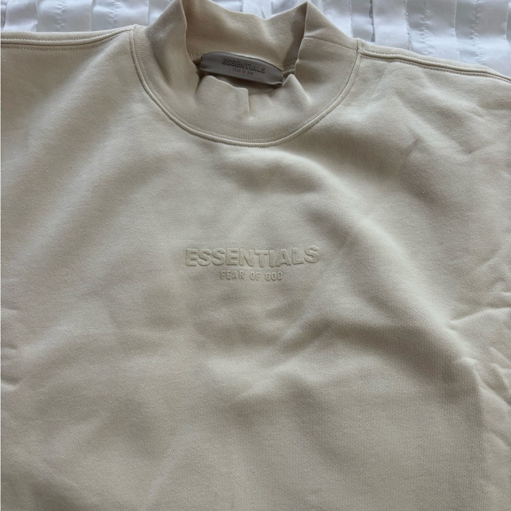 Essential Feat of God cream crew neck sweatshirt